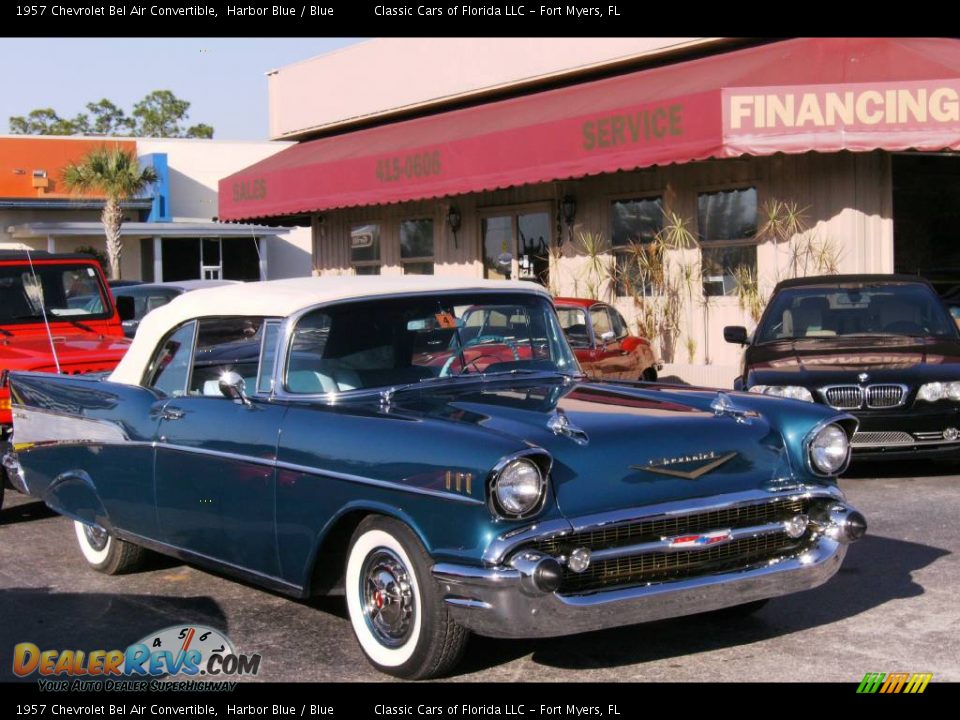 1957 Chevrolet Bel Air Convertible Harbor Blue / Blue Photo #11