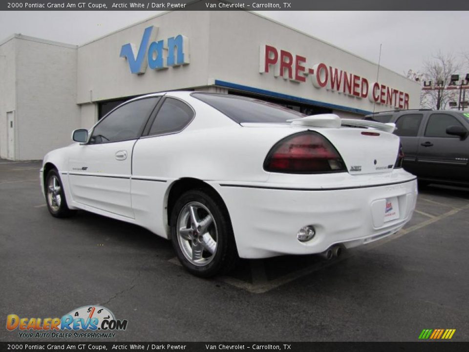 2000 Pontiac Grand Am GT Coupe Arctic White / Dark Pewter Photo #5