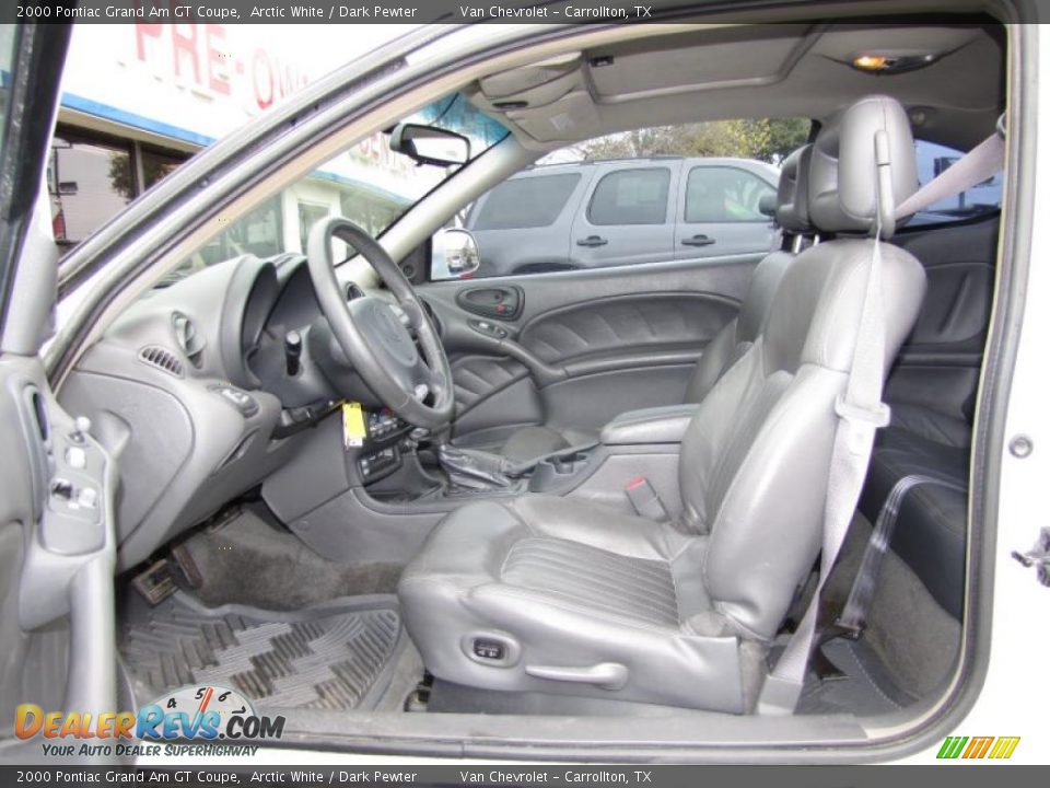 Dark Pewter Interior - 2000 Pontiac Grand Am GT Coupe Photo #8