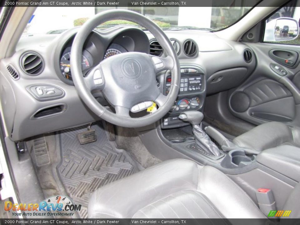 Dark Pewter Interior - 2000 Pontiac Grand Am GT Coupe Photo #13