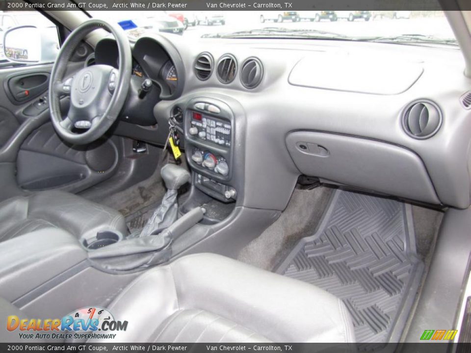 Dark Pewter Interior - 2000 Pontiac Grand Am GT Coupe Photo #14