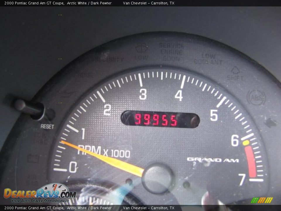 2000 Pontiac Grand Am GT Coupe Arctic White / Dark Pewter Photo #19
