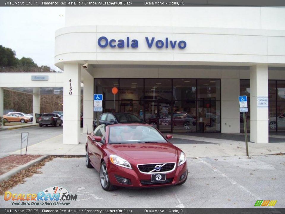2011 Volvo C70 T5 Flamenco Red Metallic / Cranberry Leather/Off Black Photo #1