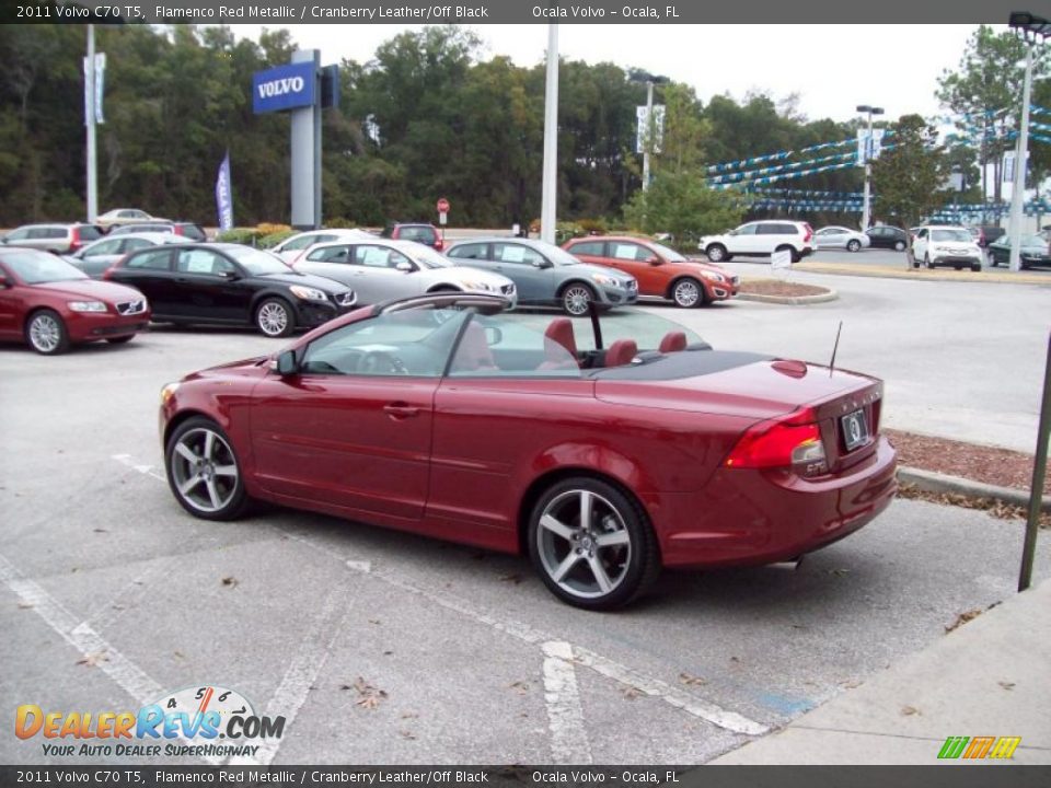 2011 Volvo C70 T5 Flamenco Red Metallic / Cranberry Leather/Off Black Photo #5