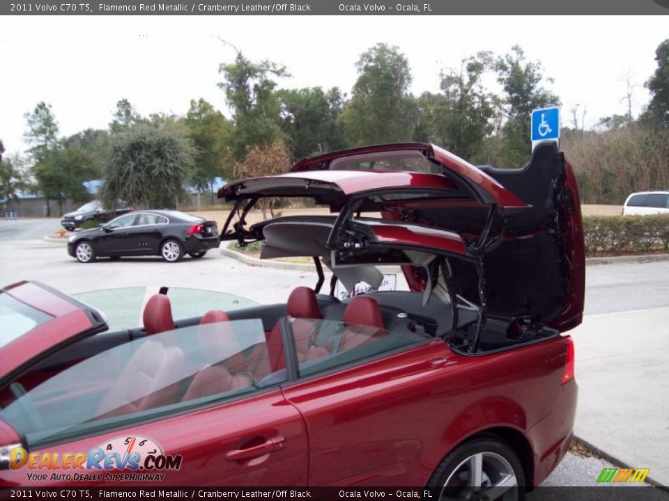 2011 Volvo C70 T5 Flamenco Red Metallic / Cranberry Leather/Off Black Photo #13