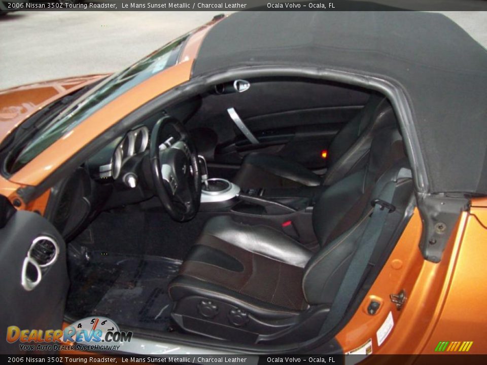 Charcoal Leather Interior - 2006 Nissan 350Z Touring Roadster Photo #12