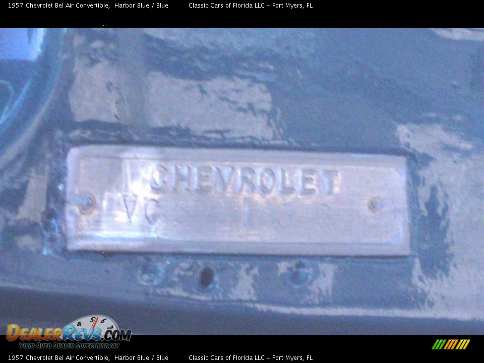 1957 Chevrolet Bel Air Convertible Harbor Blue / Blue Photo #35