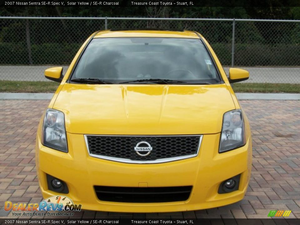 2007 Nissan Sentra SE-R Spec V Solar Yellow / SE-R Charcoal Photo #1