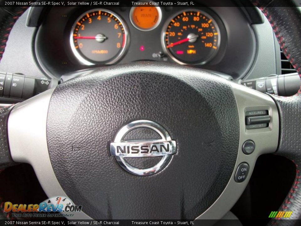 2007 Nissan Sentra SE-R Spec V Solar Yellow / SE-R Charcoal Photo #24