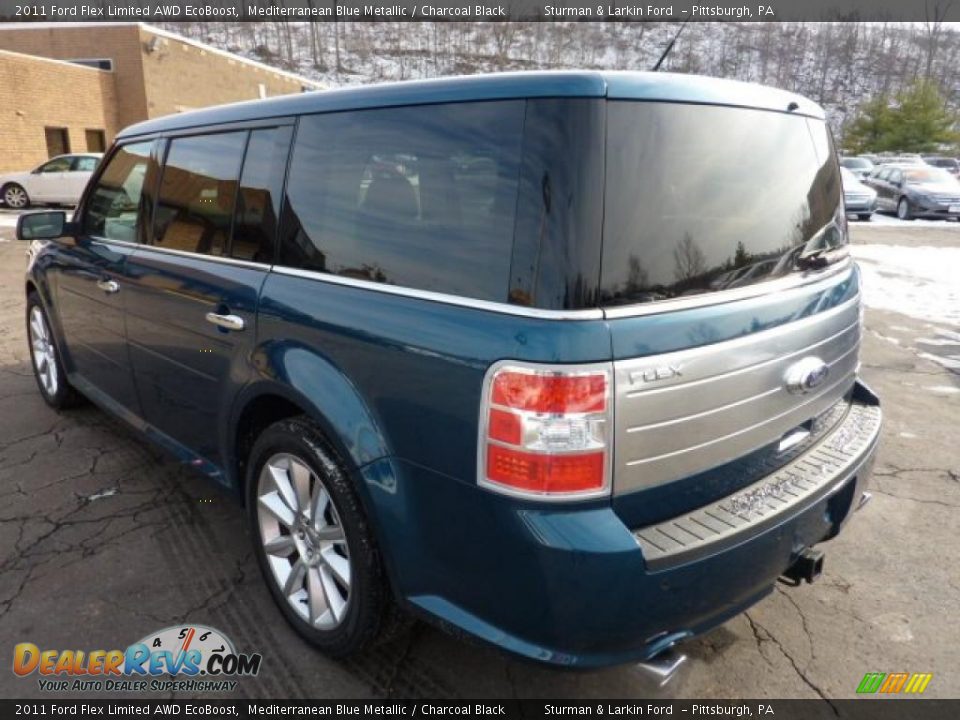 2011 Ford Flex Limited AWD EcoBoost Mediterranean Blue Metallic / Charcoal Black Photo #4