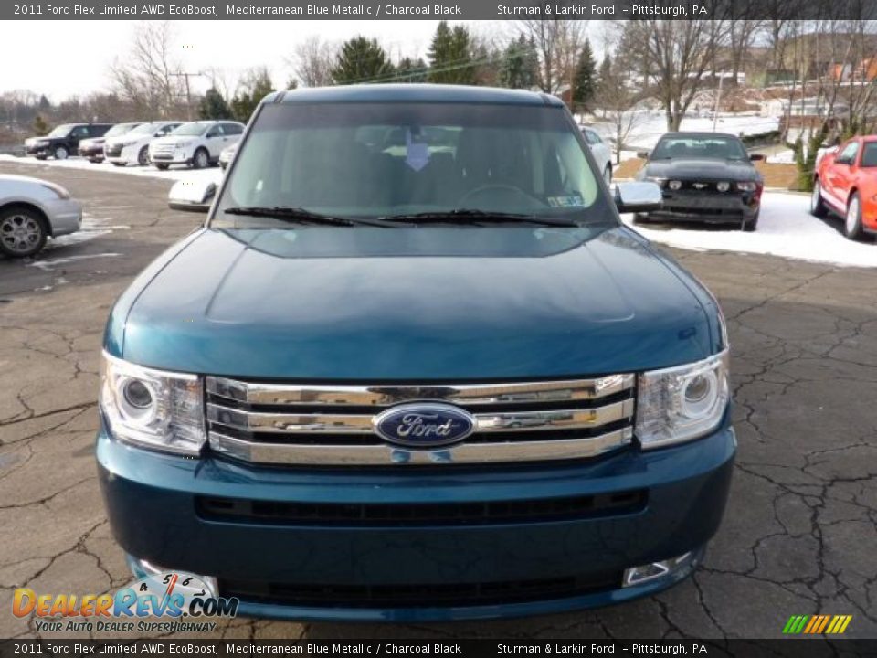 2011 Ford Flex Limited AWD EcoBoost Mediterranean Blue Metallic / Charcoal Black Photo #6