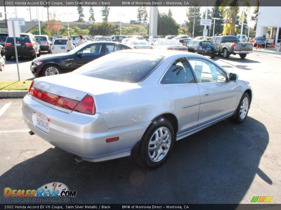 2002 Honda Accord EX V6 Coupe Satin Silver Metallic / Black Photo #7