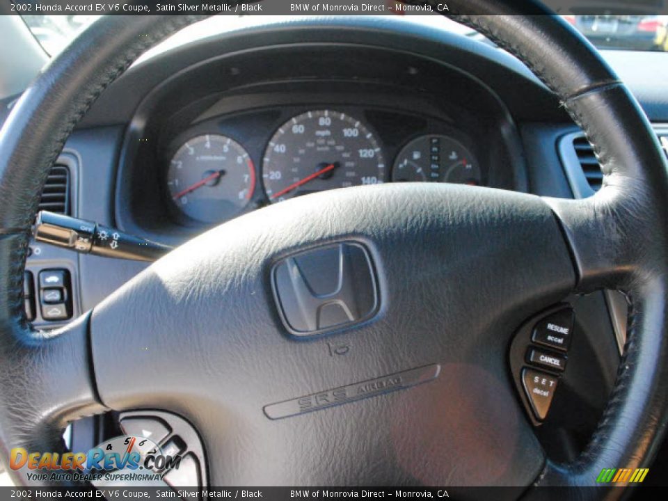 2002 Honda Accord EX V6 Coupe Satin Silver Metallic / Black Photo #17