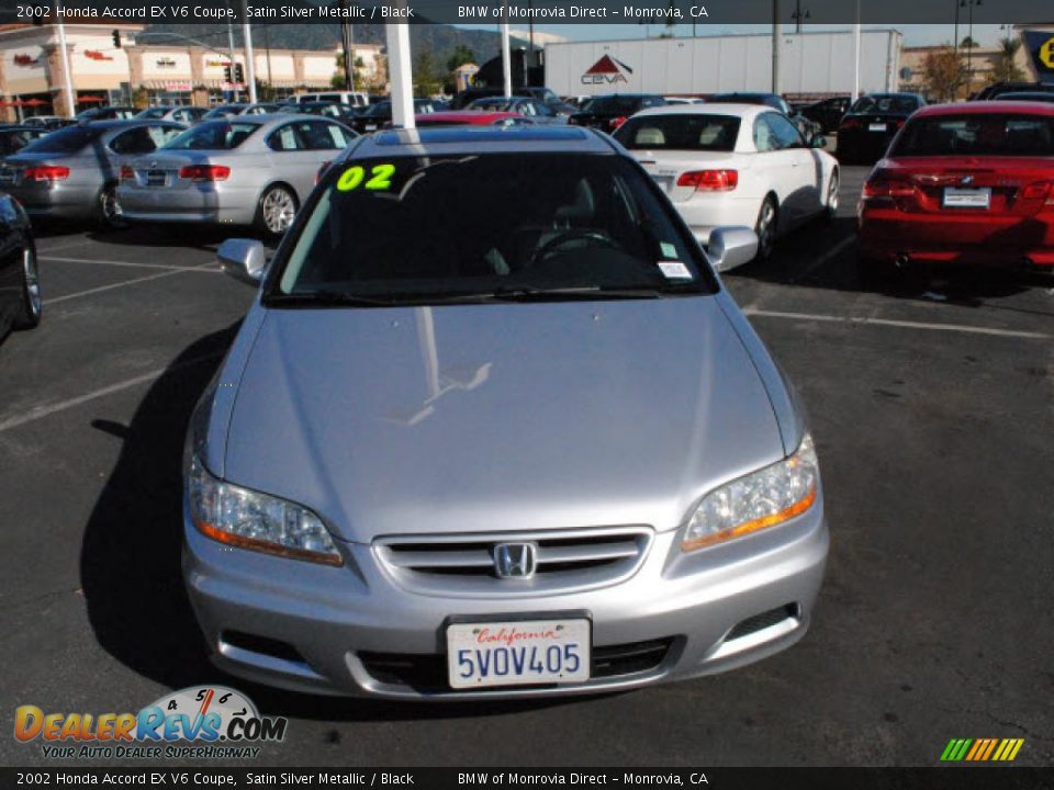 2002 Honda Accord EX V6 Coupe Satin Silver Metallic / Black Photo #25