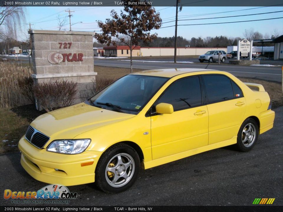 2003 Mitsubishi Lancer OZ Rally Lightning Yellow / Black Photo #1