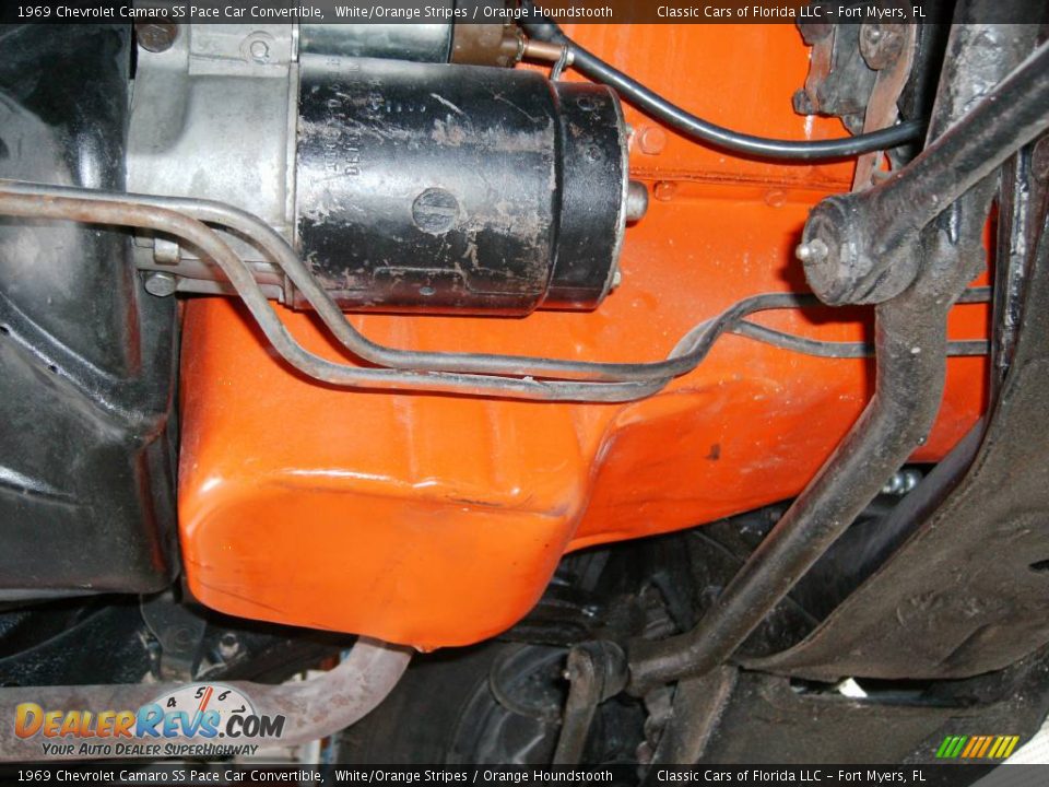 1969 Chevrolet Camaro SS Pace Car Convertible White/Orange Stripes / Orange Houndstooth Photo #5