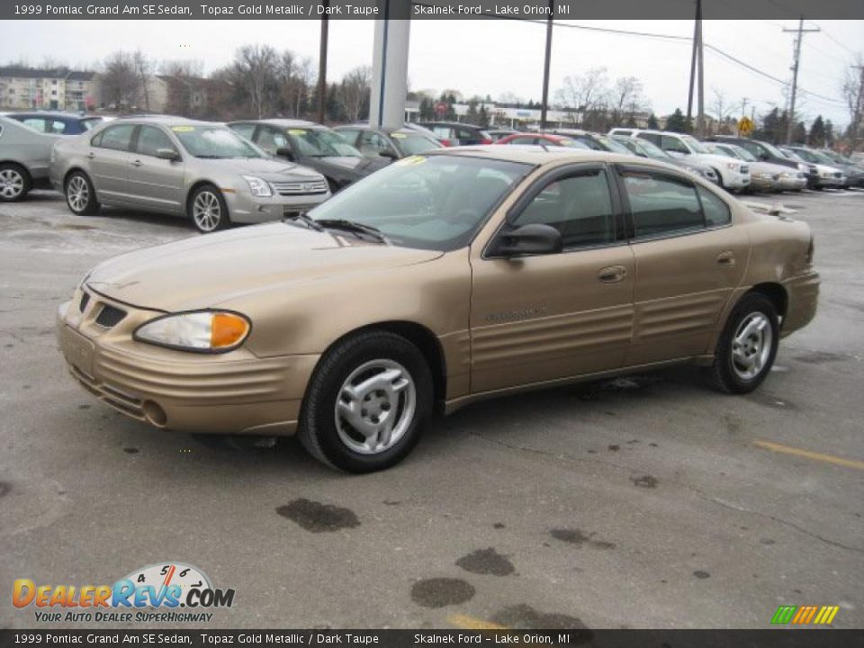 1999 Pontiac Grand Am SE Sedan Topaz Gold Metallic / Dark Taupe Photo #10