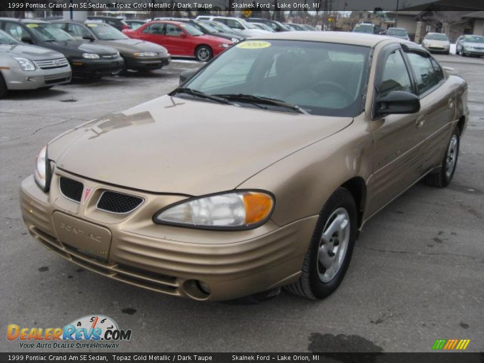 1999 Pontiac Grand Am SE Sedan Topaz Gold Metallic / Dark Taupe Photo #11