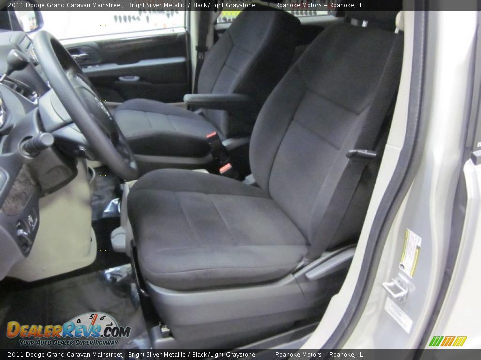 Black/Light Graystone Interior - 2011 Dodge Grand Caravan Mainstreet Photo #4