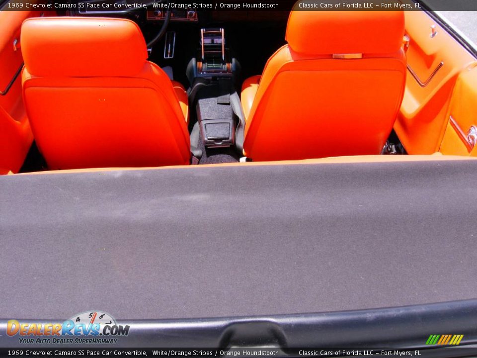 1969 Chevrolet Camaro SS Pace Car Convertible White/Orange Stripes / Orange Houndstooth Photo #20
