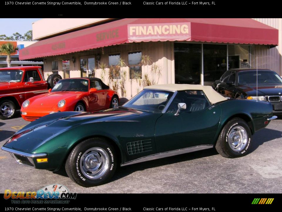 1970 Chevrolet Corvette Stingray Convertible Donnybrooke Green / Black Photo #1