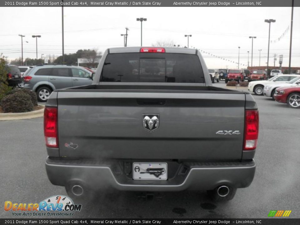 2011 Dodge Ram 1500 Sport Quad Cab 4x4 Mineral Gray Metallic / Dark Slate Gray Photo #3