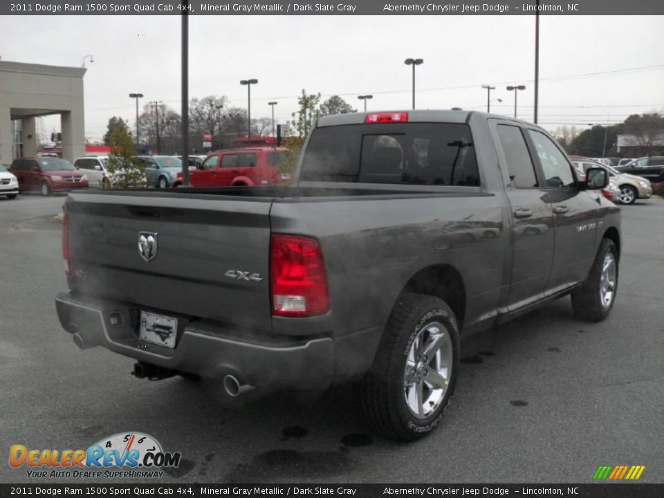 2011 Dodge Ram 1500 Sport Quad Cab 4x4 Mineral Gray Metallic / Dark Slate Gray Photo #4