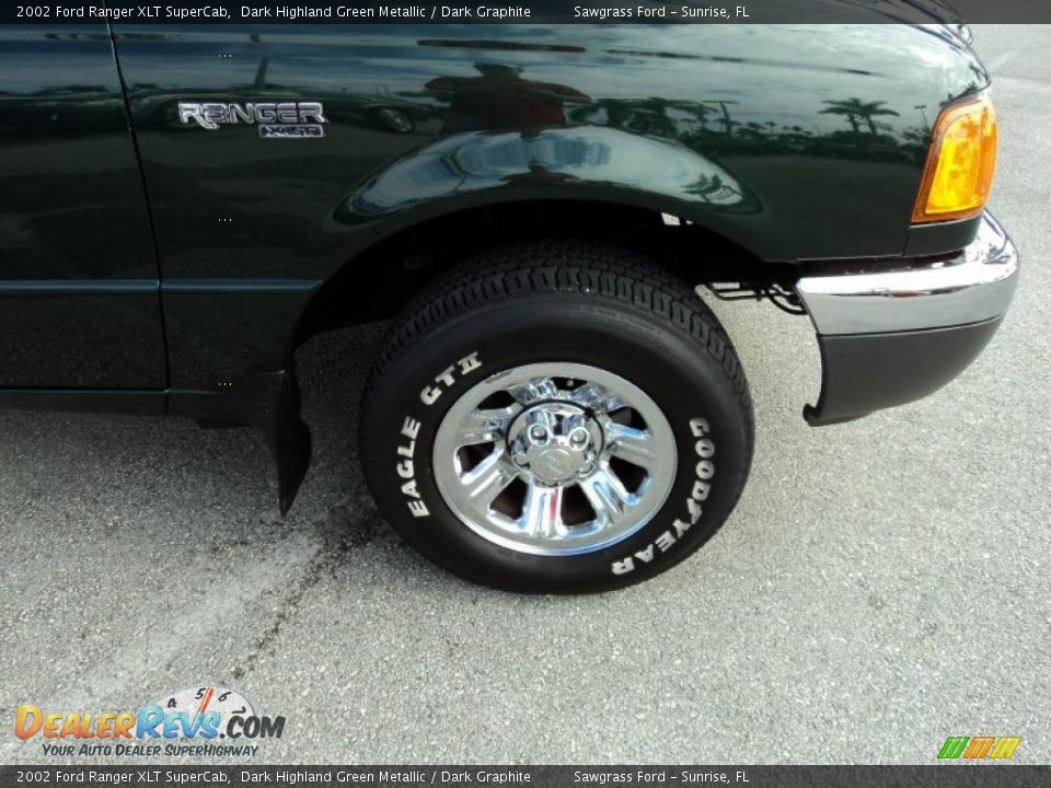 2002 Ford Ranger XLT SuperCab Dark Highland Green Metallic / Dark Graphite Photo #3