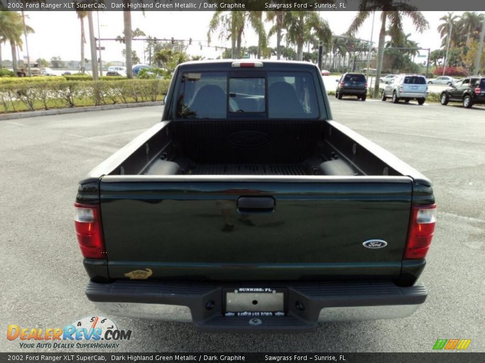 2002 Ford Ranger XLT SuperCab Dark Highland Green Metallic / Dark Graphite Photo #7