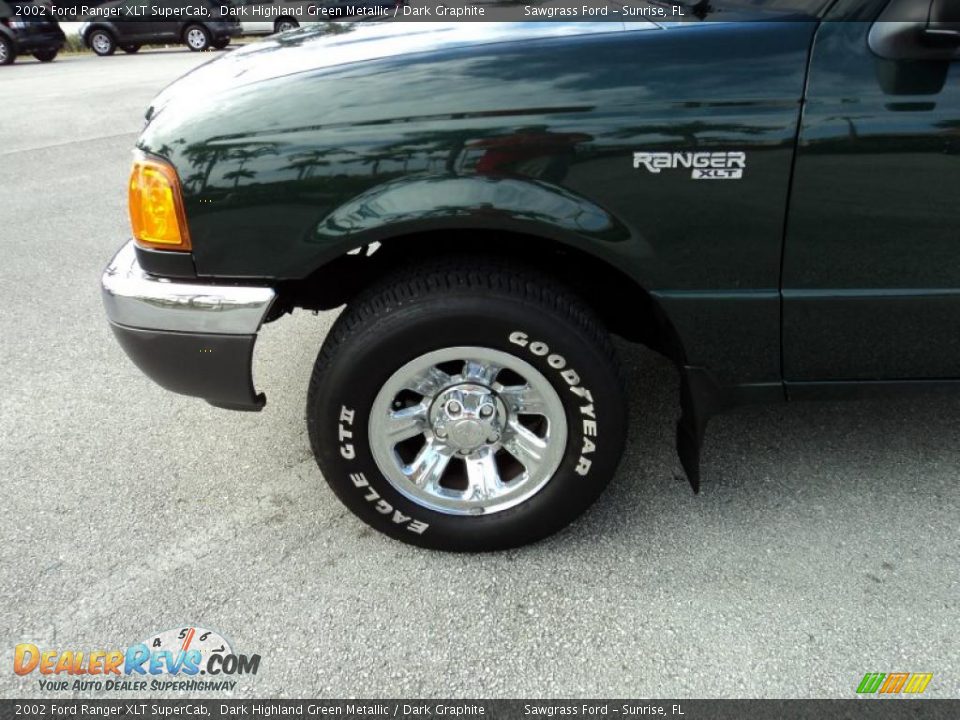 2002 Ford Ranger XLT SuperCab Dark Highland Green Metallic / Dark Graphite Photo #12