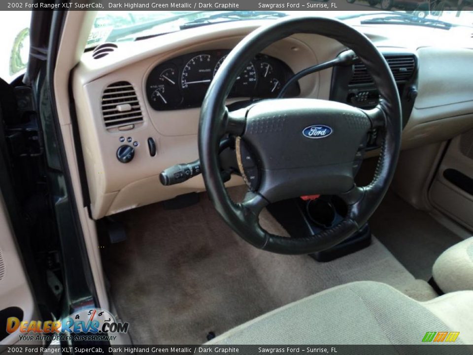 2002 Ford Ranger XLT SuperCab Dark Highland Green Metallic / Dark Graphite Photo #16