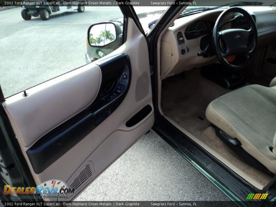 2002 Ford Ranger XLT SuperCab Dark Highland Green Metallic / Dark Graphite Photo #17