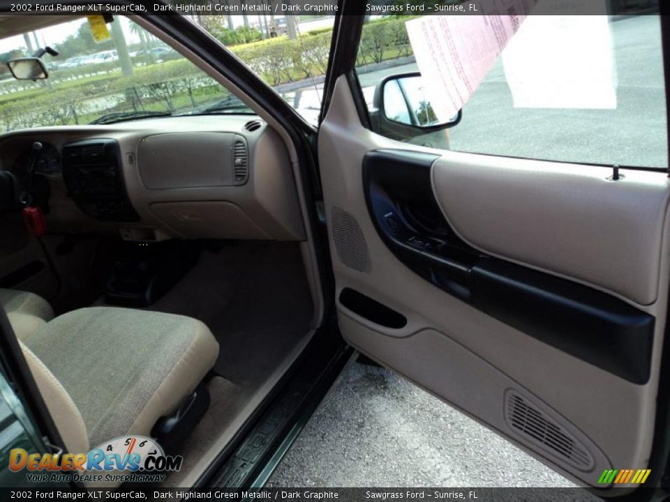 2002 Ford Ranger XLT SuperCab Dark Highland Green Metallic / Dark Graphite Photo #20