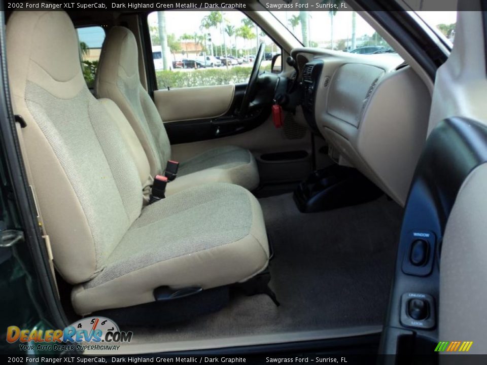 2002 Ford Ranger XLT SuperCab Dark Highland Green Metallic / Dark Graphite Photo #21