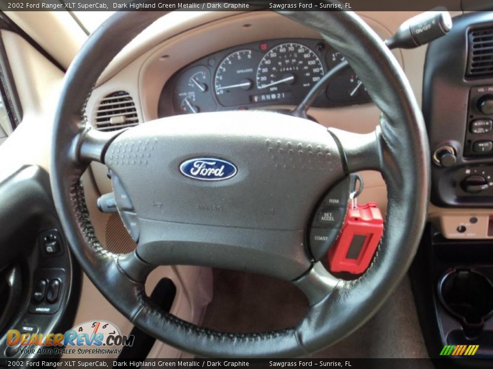 2002 Ford Ranger XLT SuperCab Dark Highland Green Metallic / Dark Graphite Photo #23