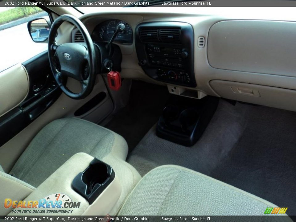 2002 Ford Ranger XLT SuperCab Dark Highland Green Metallic / Dark Graphite Photo #25