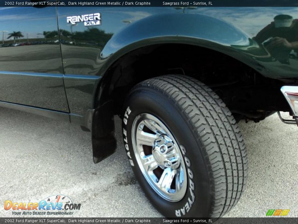 2002 Ford Ranger XLT SuperCab Dark Highland Green Metallic / Dark Graphite Photo #26