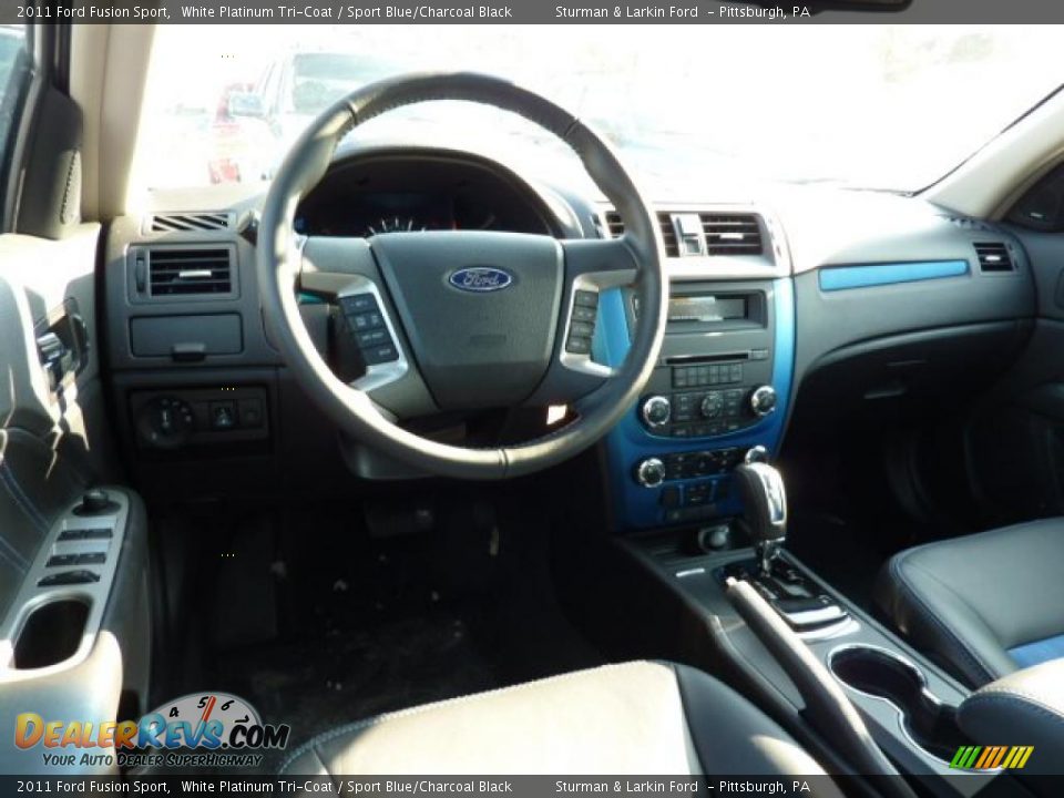 Sport Blue Charcoal Black Interior 2011 Ford Fusion Sport