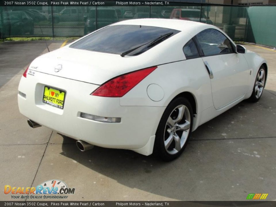 2007 Nissan 350Z Coupe Pikes Peak White Pearl / Carbon Photo #3