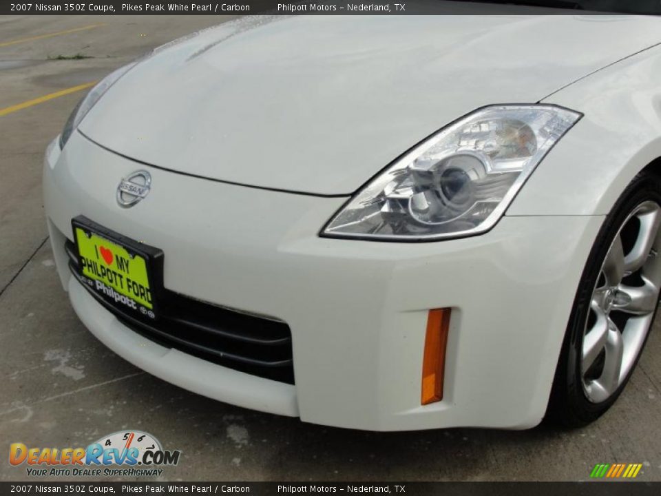 2007 Nissan 350Z Coupe Pikes Peak White Pearl / Carbon Photo #11