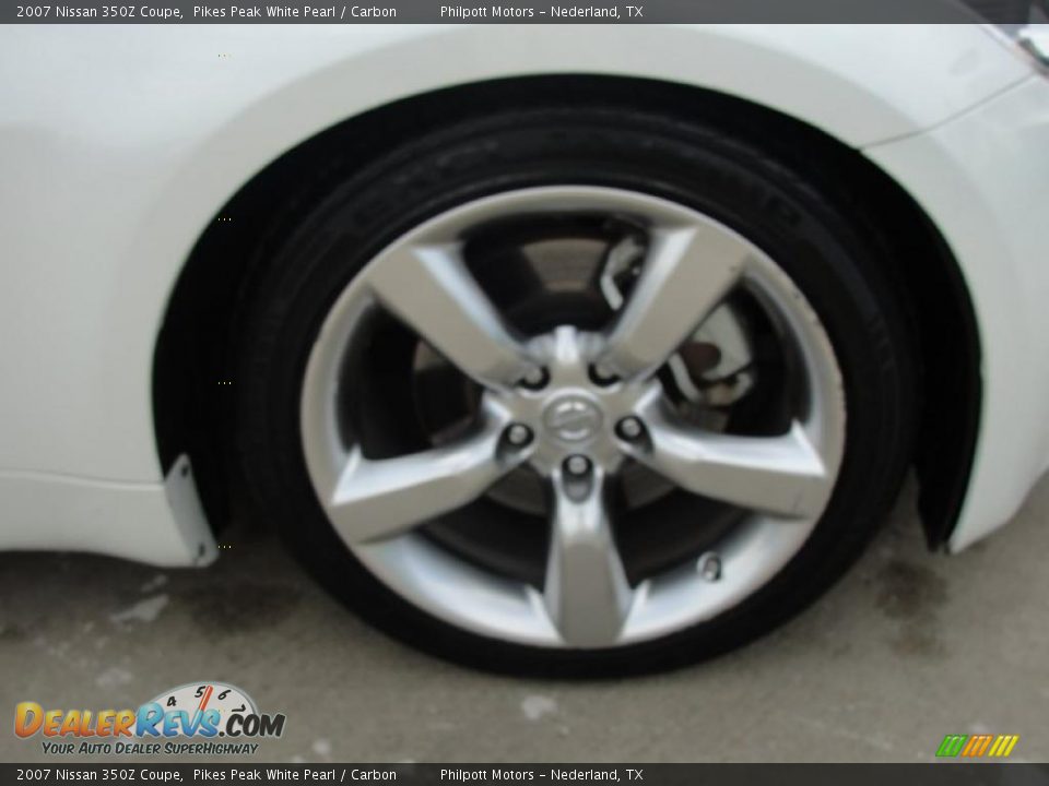 2007 Nissan 350Z Coupe Pikes Peak White Pearl / Carbon Photo #15