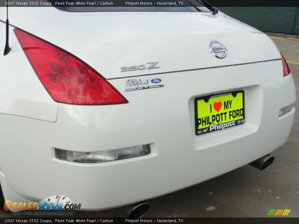 2007 Nissan 350Z Coupe Pikes Peak White Pearl / Carbon Photo #21