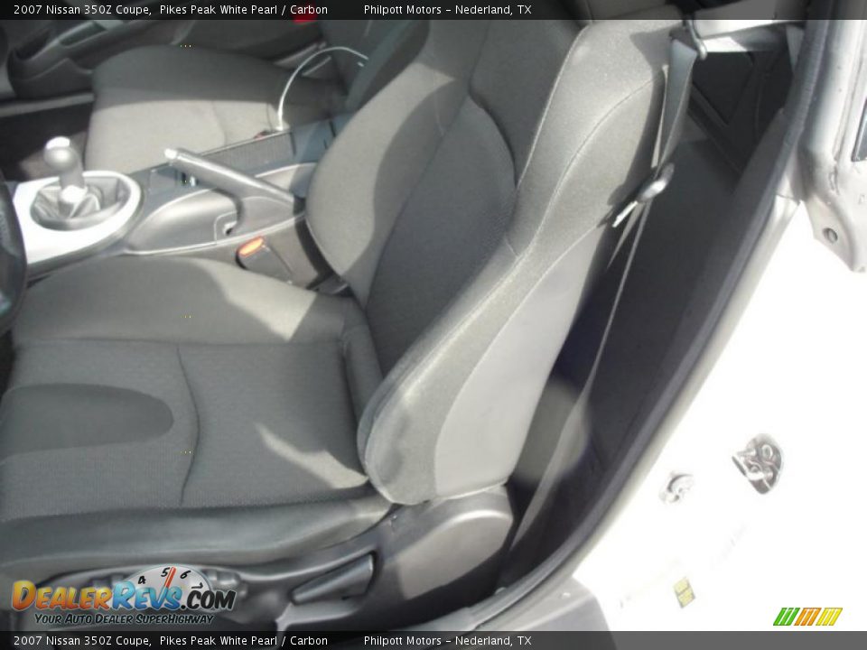 2007 Nissan 350Z Coupe Pikes Peak White Pearl / Carbon Photo #29