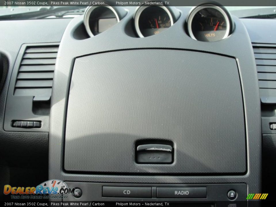2007 Nissan 350Z Coupe Pikes Peak White Pearl / Carbon Photo #33