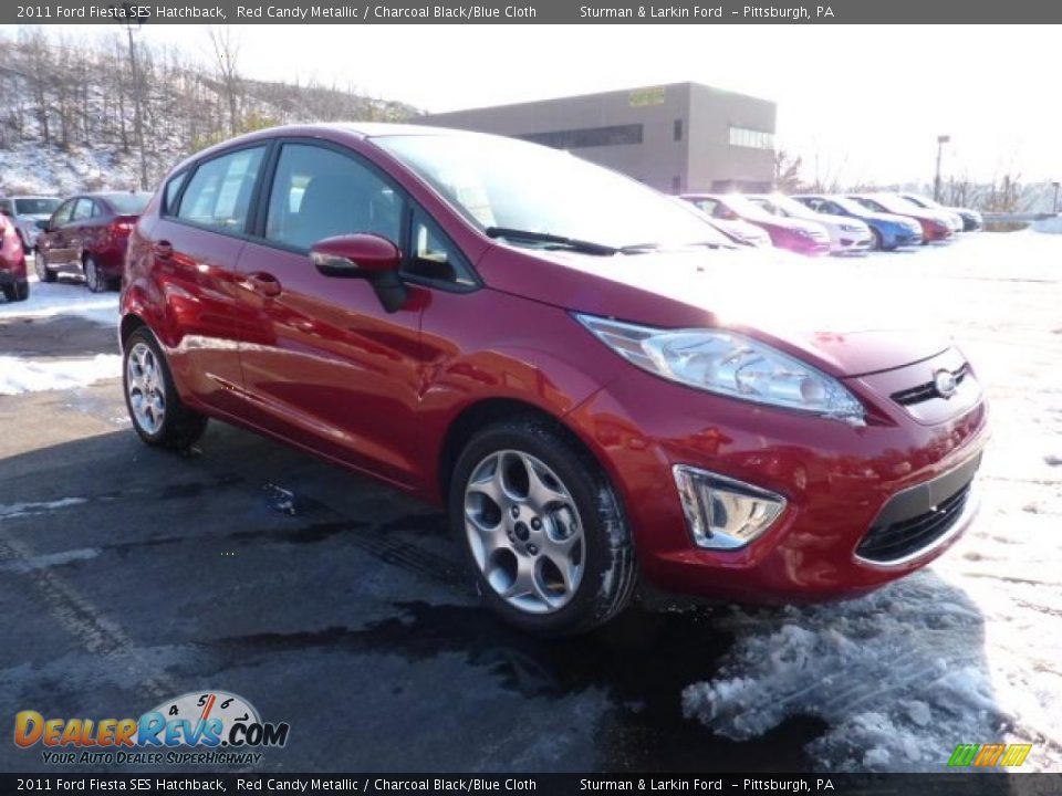 2011 Ford Fiesta SES Hatchback Red Candy Metallic / Charcoal Black/Blue Cloth Photo #1