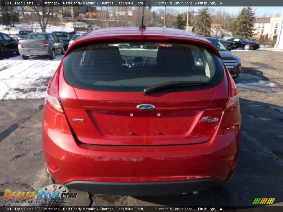 2011 Ford Fiesta SES Hatchback Red Candy Metallic / Charcoal Black/Blue Cloth Photo #3