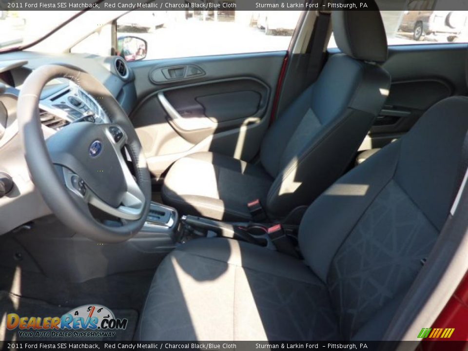 2011 Ford Fiesta SES Hatchback Red Candy Metallic / Charcoal Black/Blue Cloth Photo #8