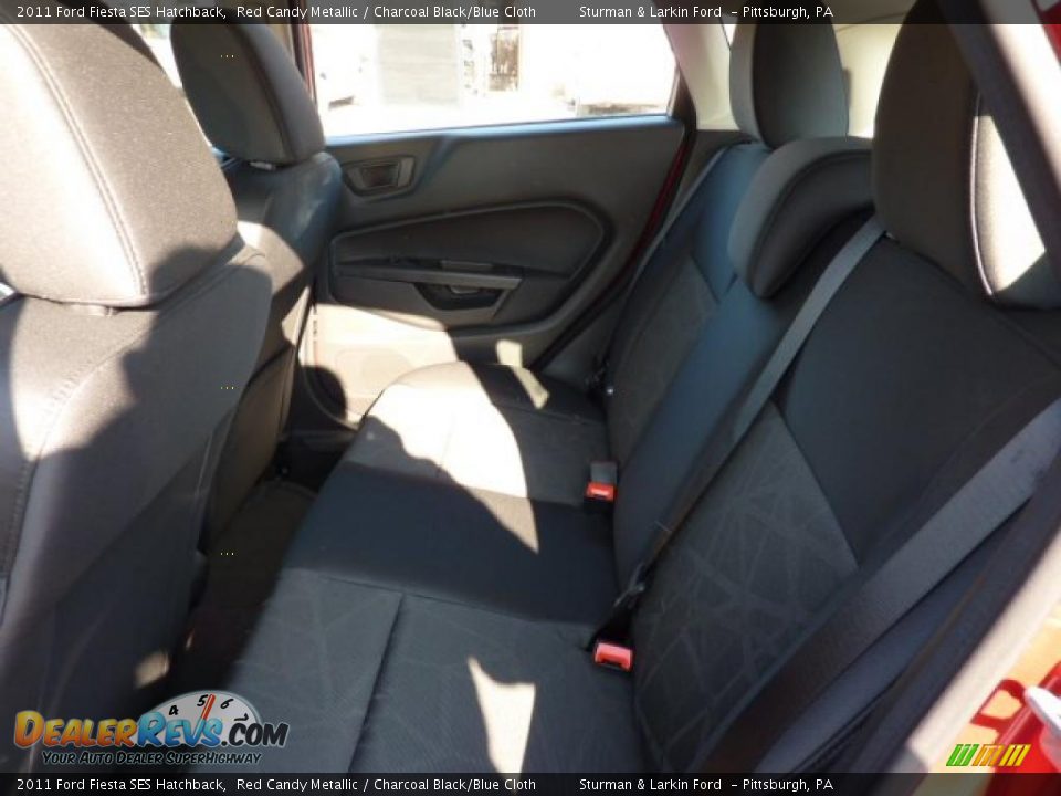 2011 Ford Fiesta SES Hatchback Red Candy Metallic / Charcoal Black/Blue Cloth Photo #9