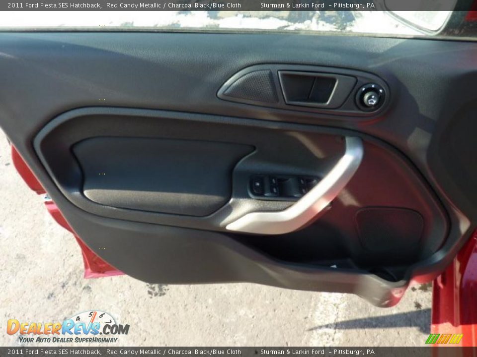 2011 Ford Fiesta SES Hatchback Red Candy Metallic / Charcoal Black/Blue Cloth Photo #11