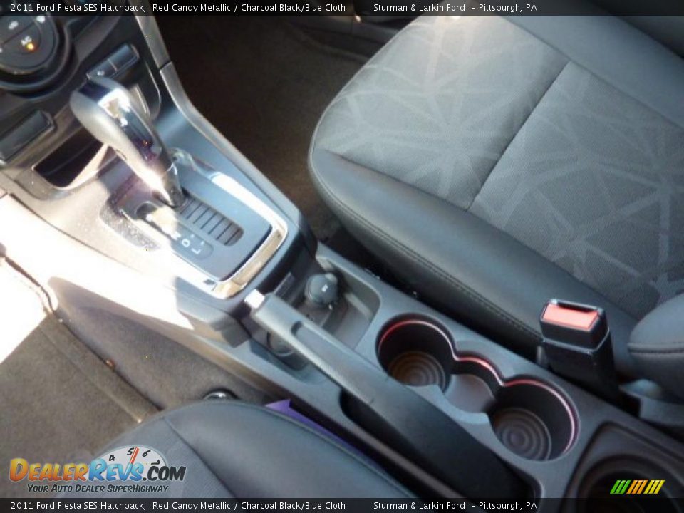 2011 Ford Fiesta SES Hatchback Red Candy Metallic / Charcoal Black/Blue Cloth Photo #12